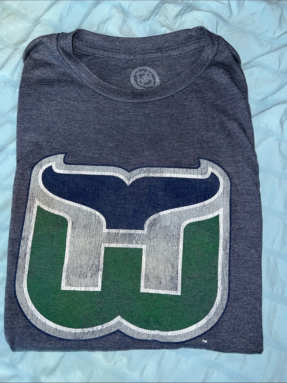 NHL Hartford Whalers Logo Shirt - Navy & Green